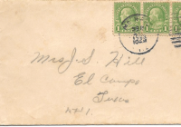Hill letter from Civilian Conservation Corps (CCC), Camp F-22 A Los Burros, AZ, 1933