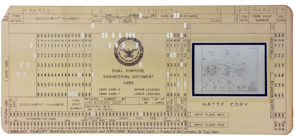 Aperture Card Dual Purpose Engineering Document Card, Schematic Microfilm