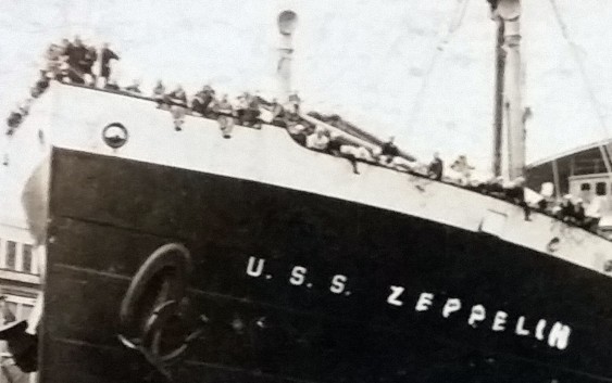 Postcard of the USS Zeppeline