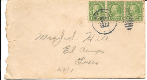 El Camp Addressed Envelope